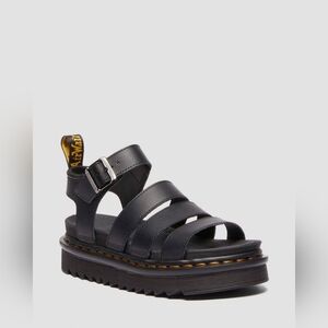Dr. Martens Black Strappy Platform Sandal (Blaire)-Size 5